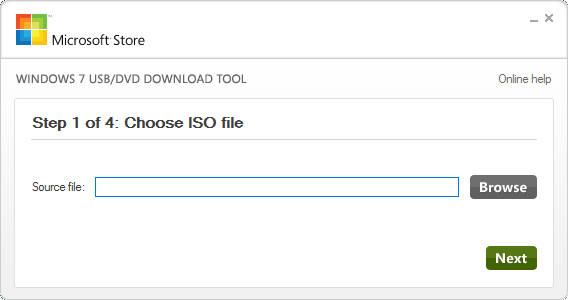 Choose ISO file