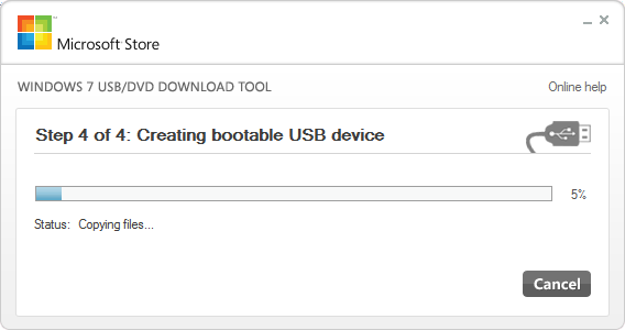 Creating bootable USB device