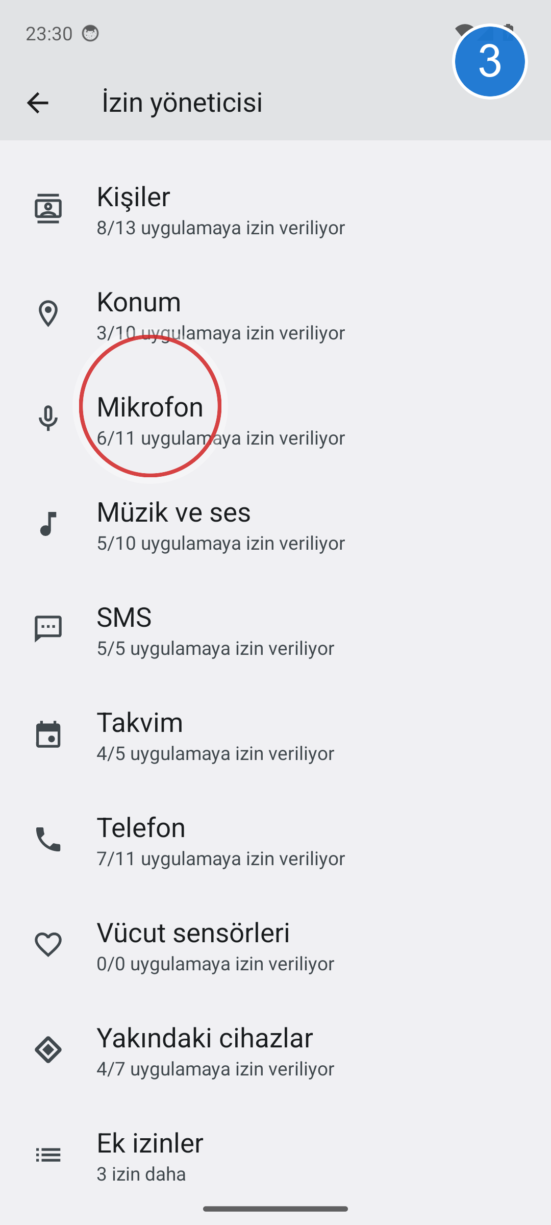 Mikrofon izni kategorisi