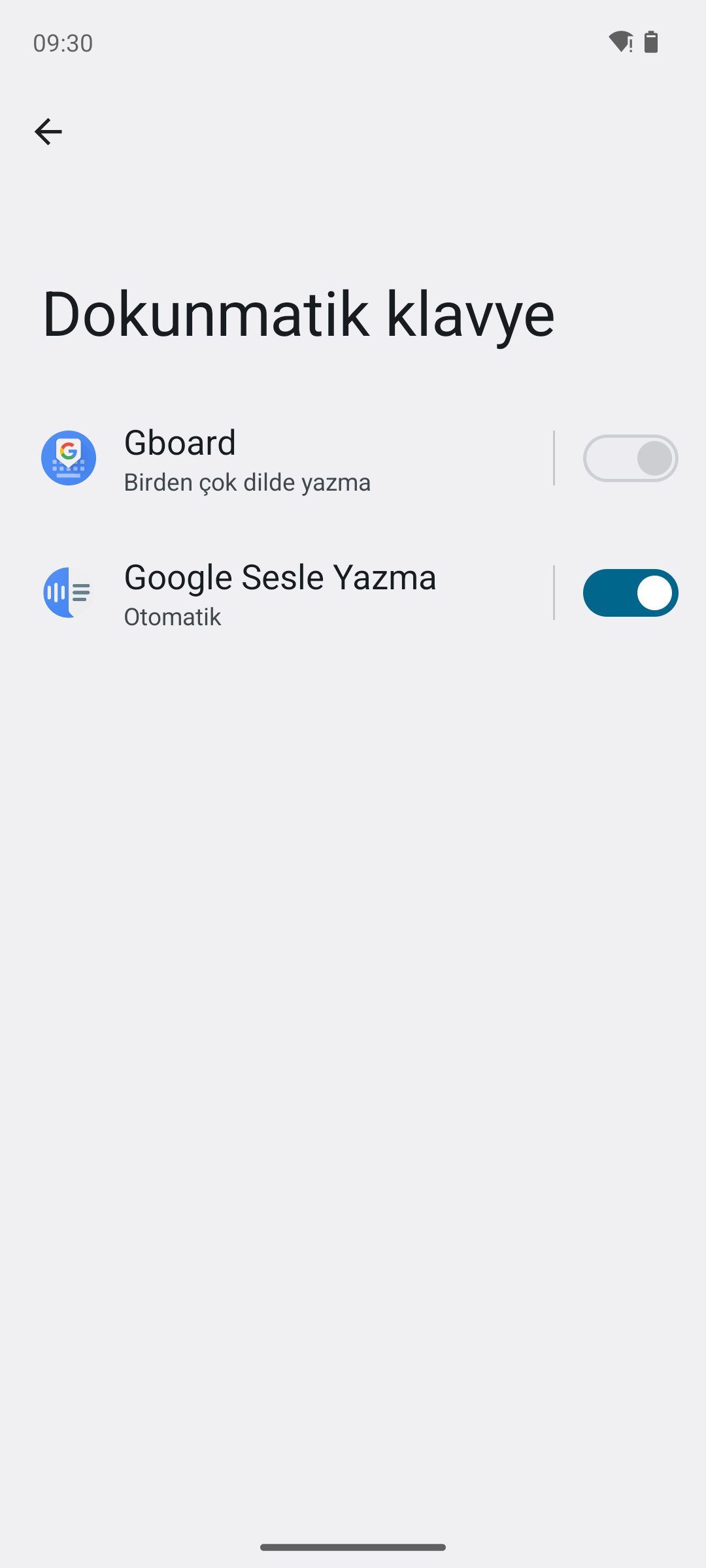 Android ekran klavyesi listesi, Gboard ve Google Sesle Yazma
