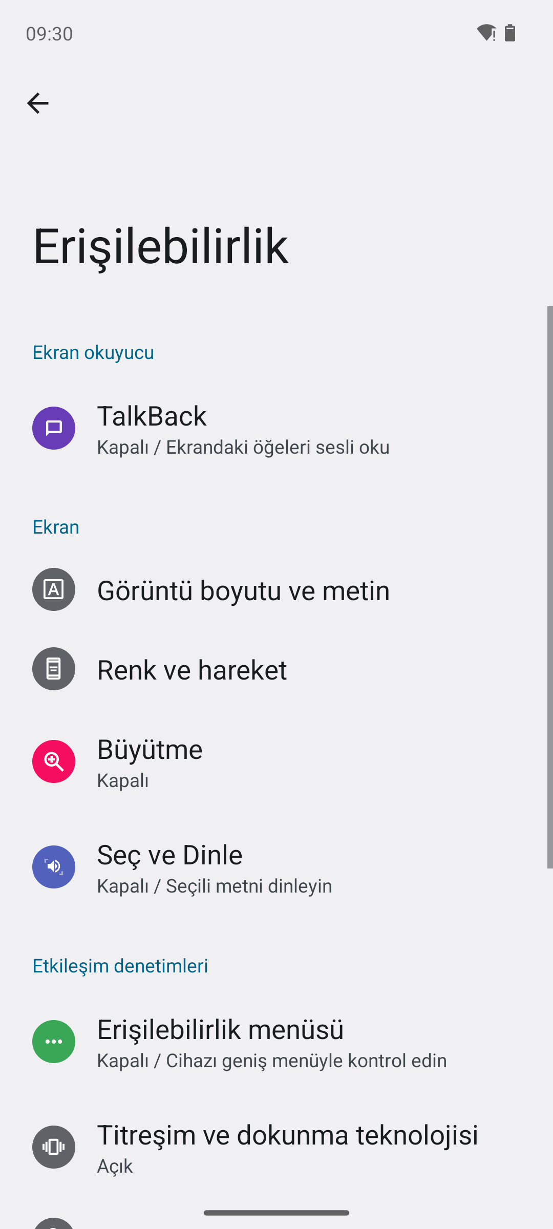 Android Erişilebilirlik ayarları, Büyütme seçeneği